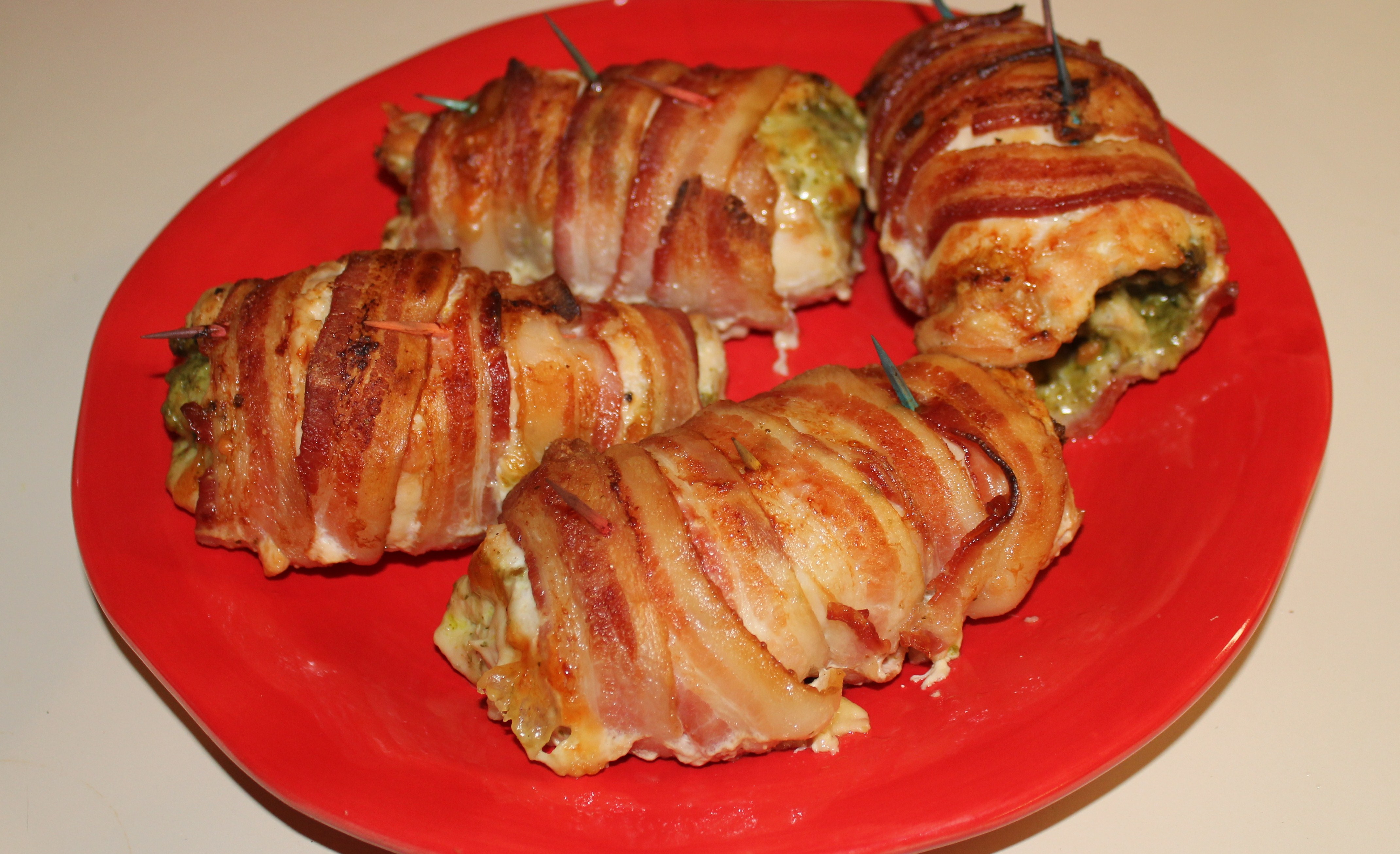 Pesto Stuffed Chicken Breast Wrapped In Bacon Recipe