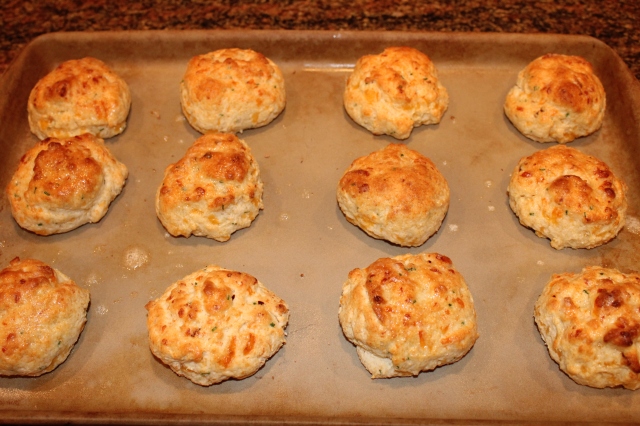 Kel's drop biscuits out of the oven